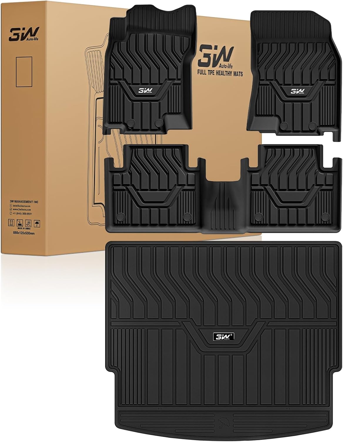 Custom Fit TPE All Weather Floor Mats for Nissan Rogue 2021-2025