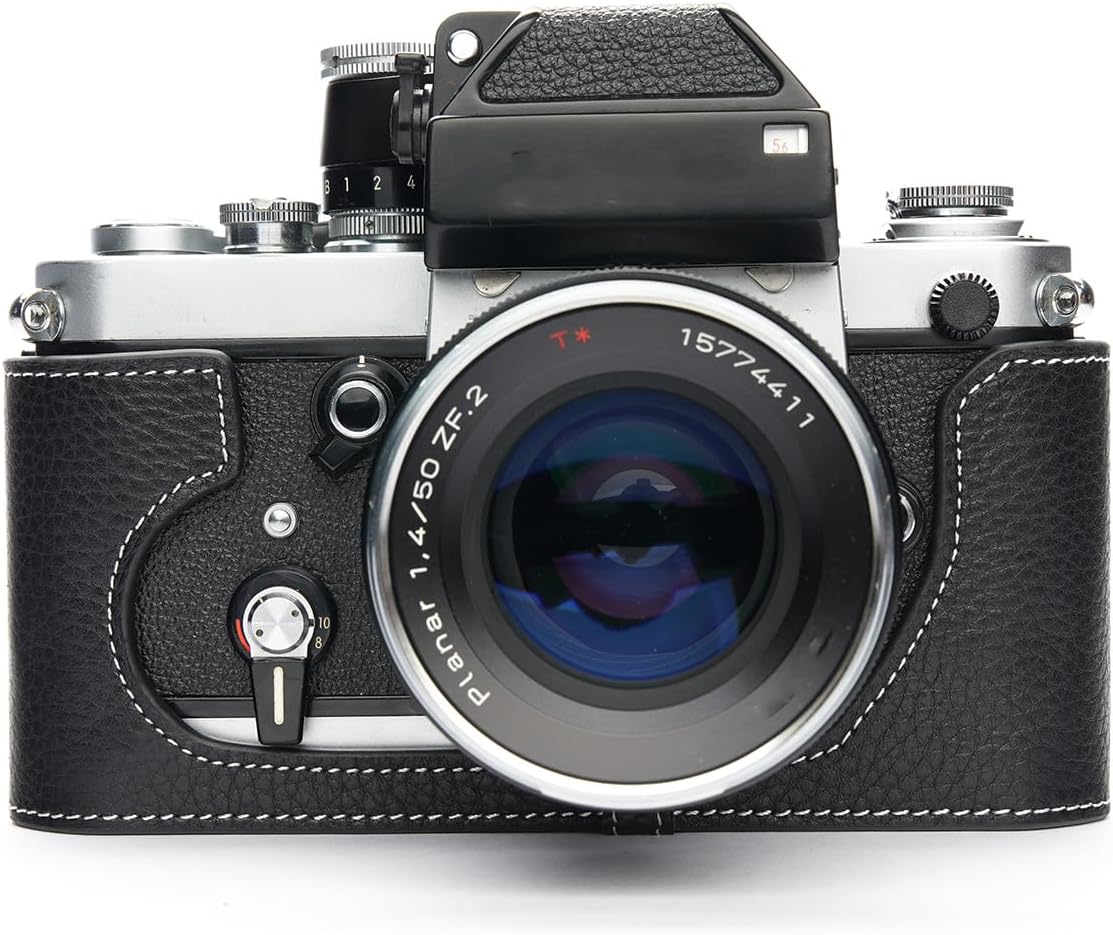 Handmade Genuine Leather Half Camera Case for Nikon F2 Models
