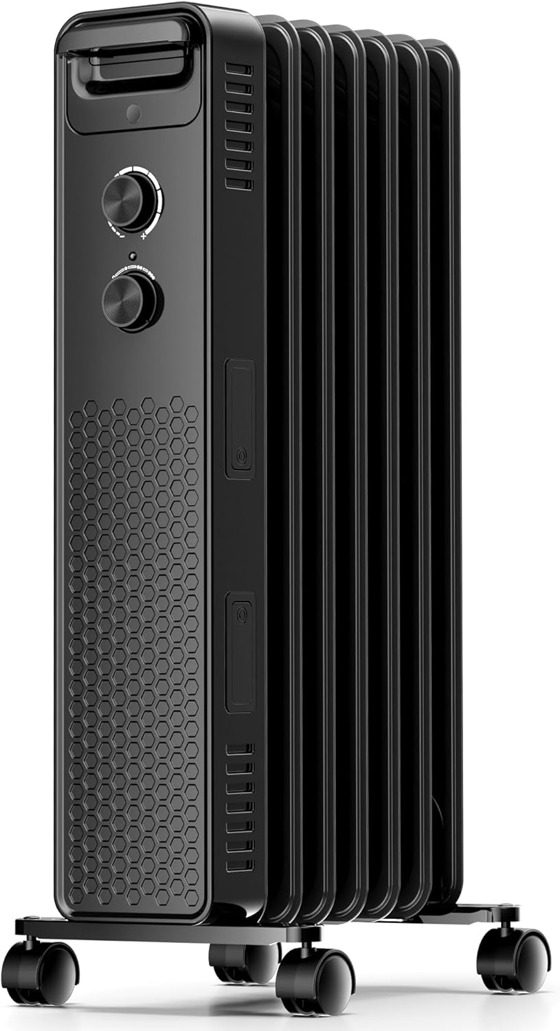 Portable Electric Radiator Heater with Adjustable Thermostat