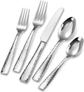 KEAWELL Premium Louis Hammered Silverware Set - Elegant Durable