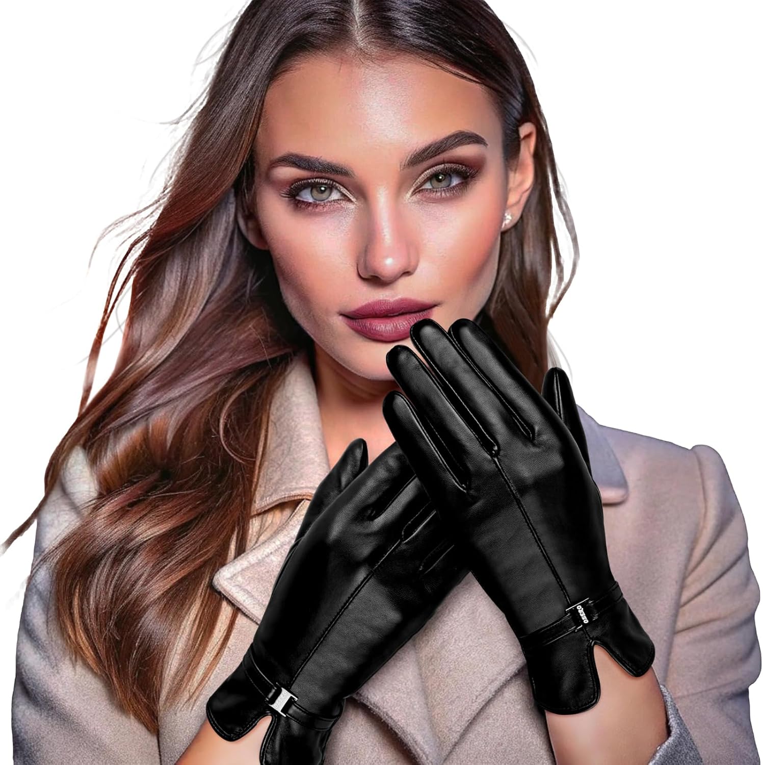 Warm Touchscreen Sheepskin Gloves by OZERO