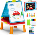HOLYFUN Foldable Kids Art Easel with Painting Accessories