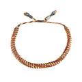 Sailor Rope Bracelet Gray Yellow Nantucket Red - Hand Knotted Macrame