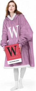 Cozy A-Z Design Wearable Blanket Hoodie for Ultimate Comfort