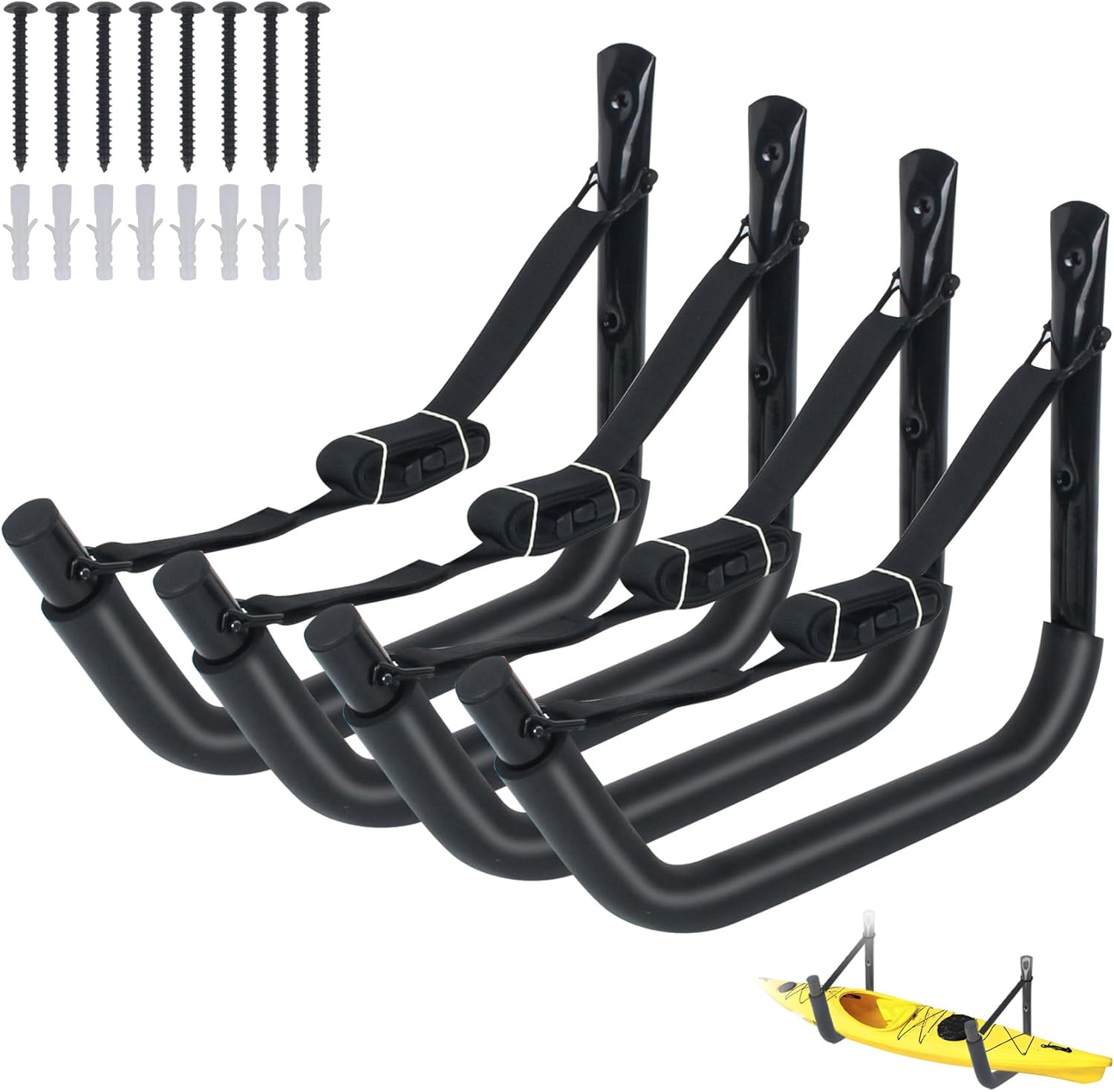 DEDU Kayak Storage Rack - Heavy-Duty 4 Pack