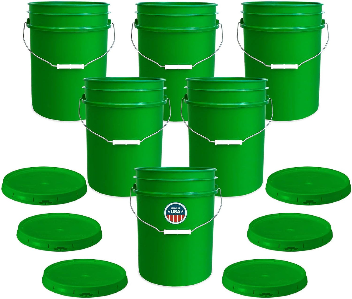 5 Gallon Bucket with Airtight Lid - Heavy-Duty Food Grade Pail
