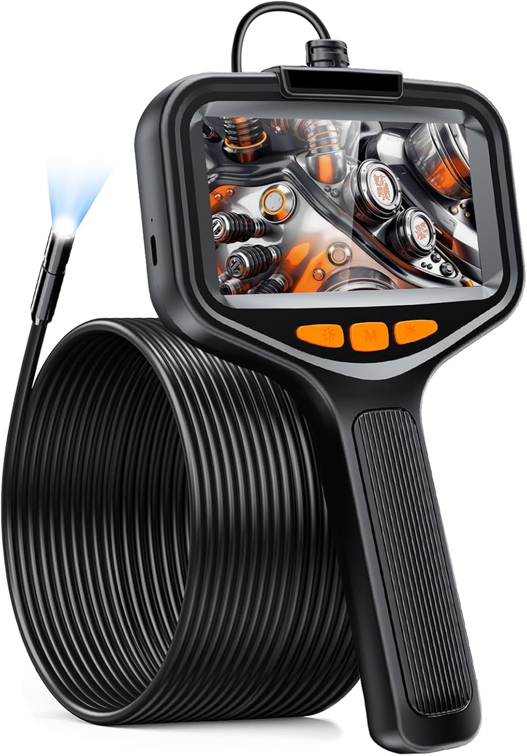 1080P HD Borescope Inspection Camera with 4.3 in Screen
