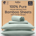 100% Viscose Derived from Bamboo Sheets Queen Size Deep Pocket Set