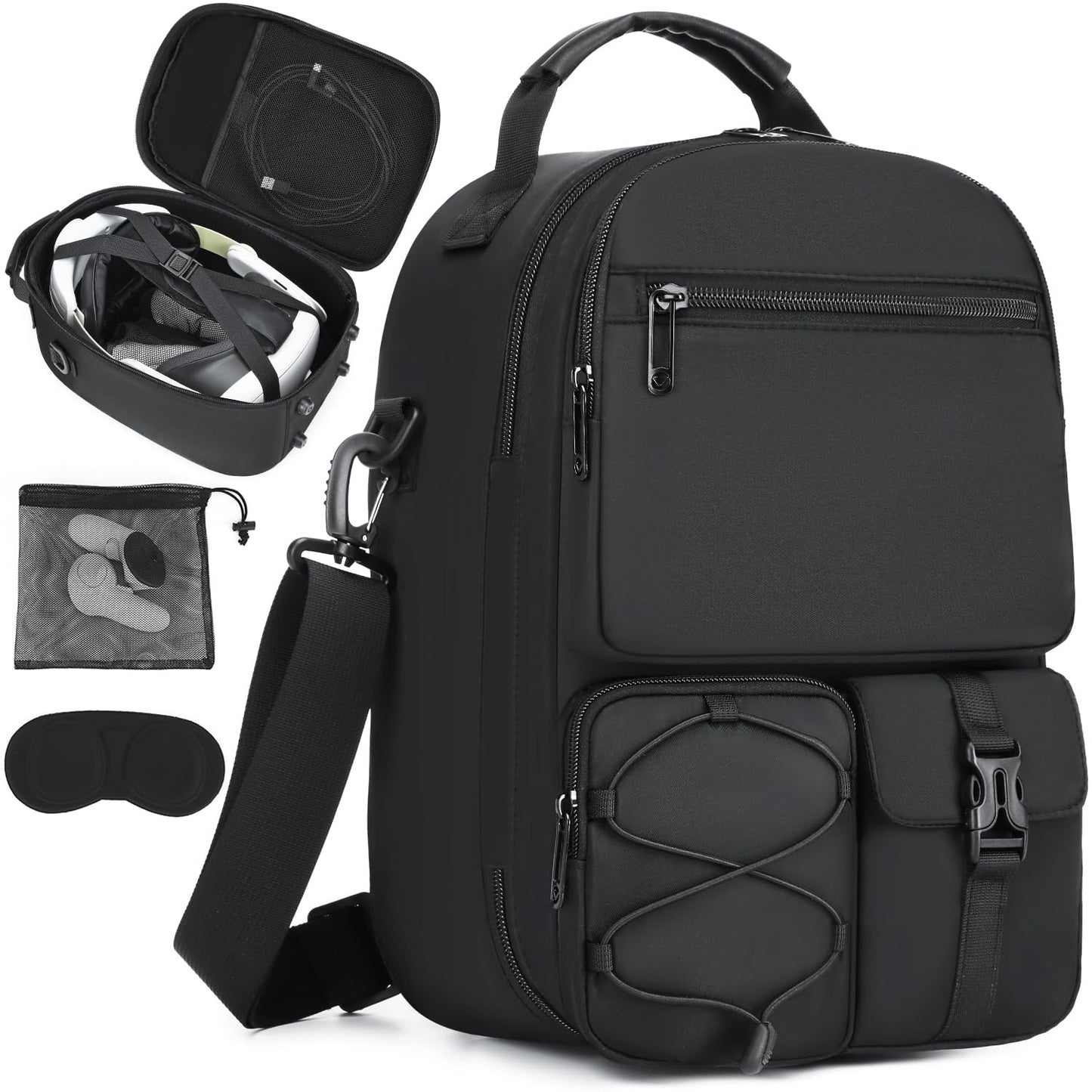 BISKLNDN Hard Carrying Case for Meta Quest 3 and Oculus Quest 2