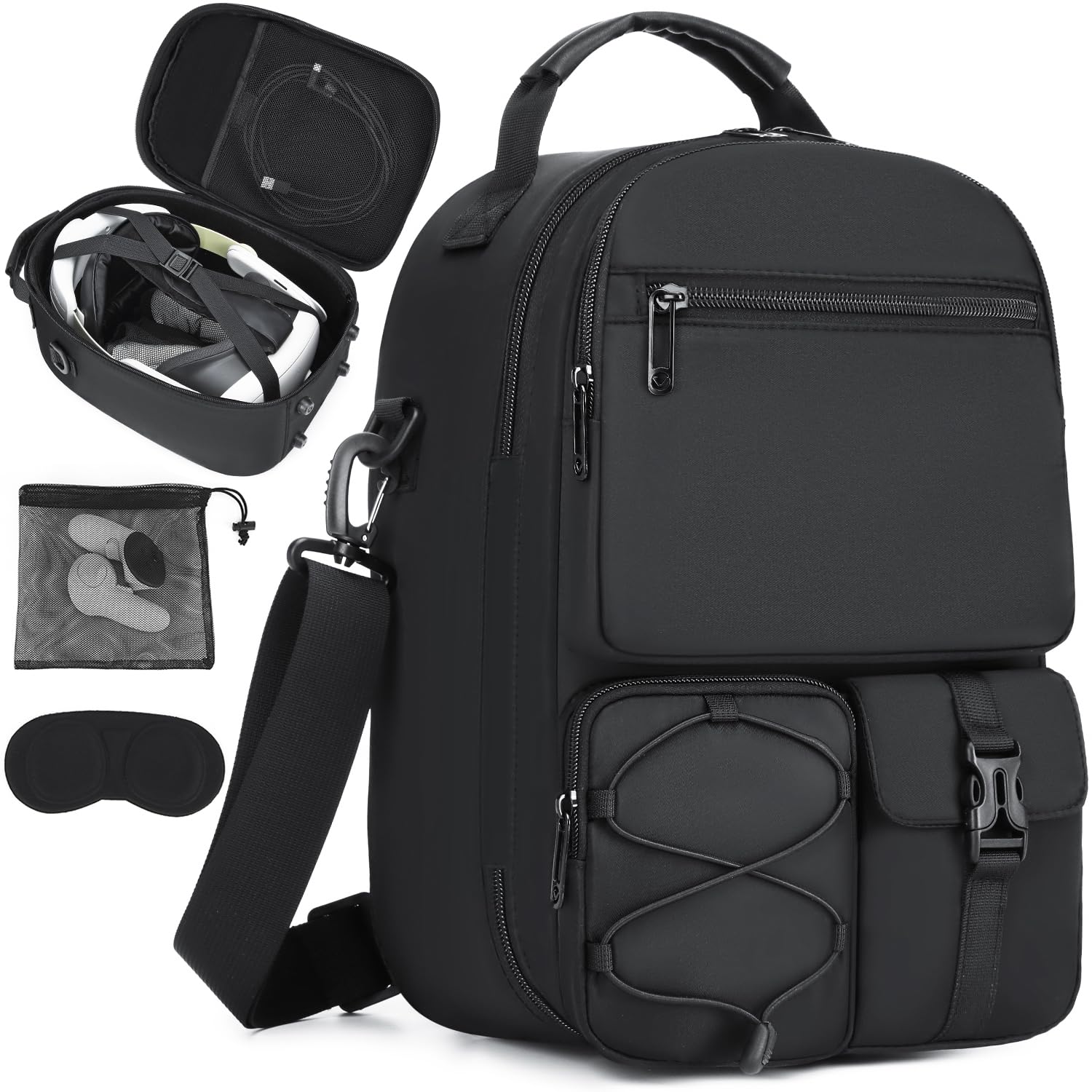 BISKLNDN Hard Carrying Case for Meta Quest 3 and Oculus Quest 2