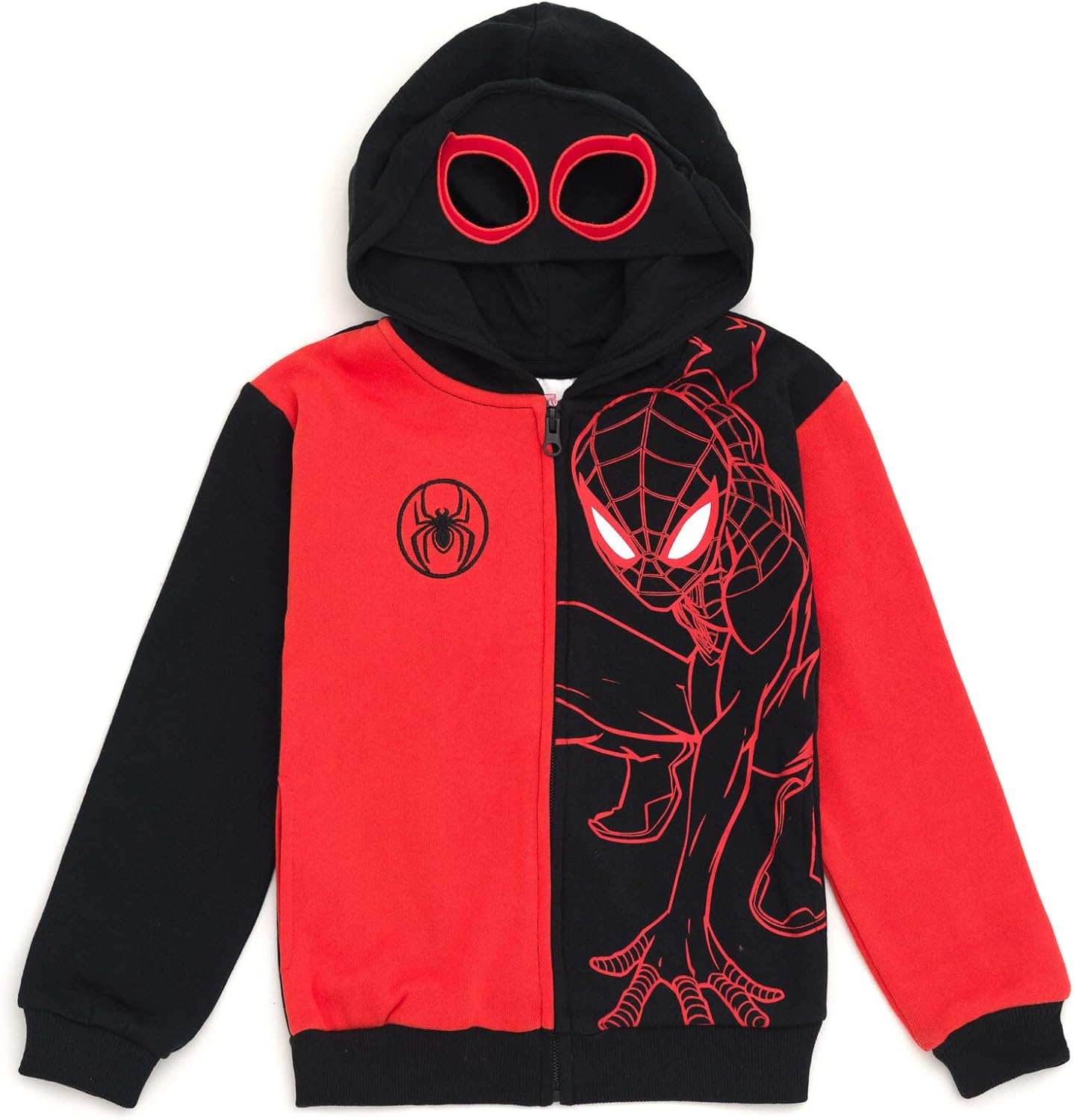 Marvel Spider-Man Avengers Fleece Zip Up Cosplay Hoodie for Kids