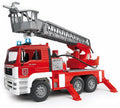 Bruder MAN Fire Engine Toy - Real Water Pump and Rotating Ladder