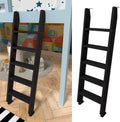 Black Wood Bunk Bed Ladder with 660 lb Capacity - 60 in Solid Wood