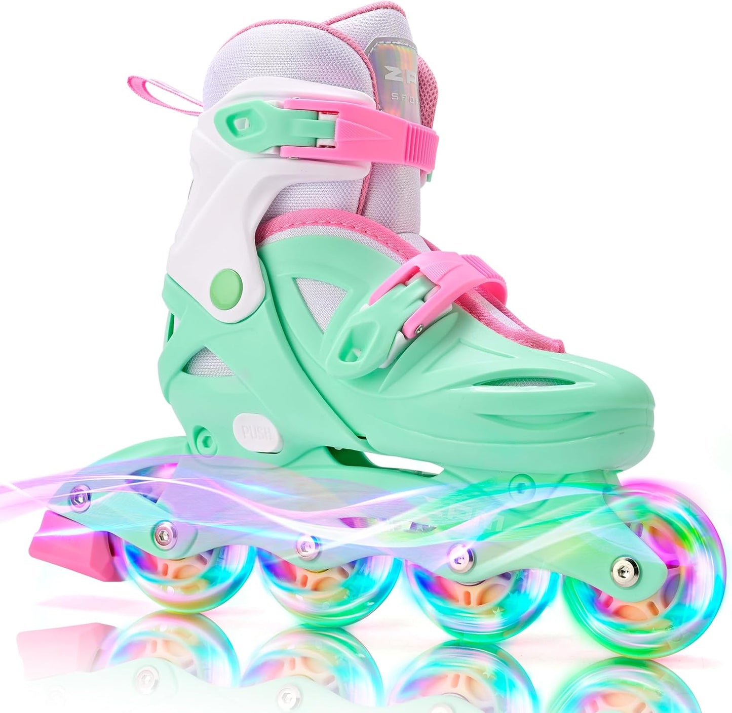 2PM SPORTS Inline Skates with Light Up Wheels for Kids Ages 5-12