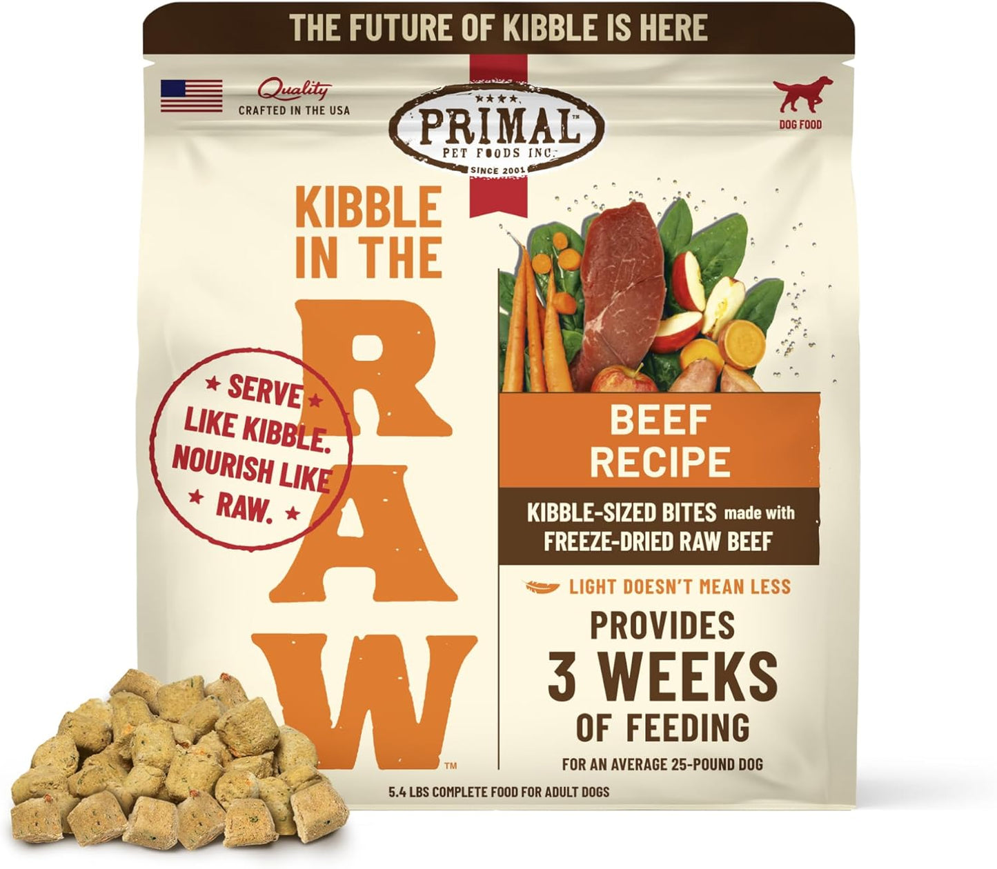 Primal Kibble in The Raw Freeze Dried Dog Food for Healthy Pets