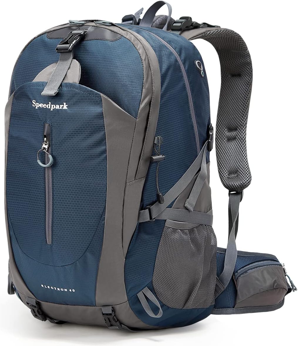 Speedpark 40L Waterproof Hiking Backpack with Rain Cover