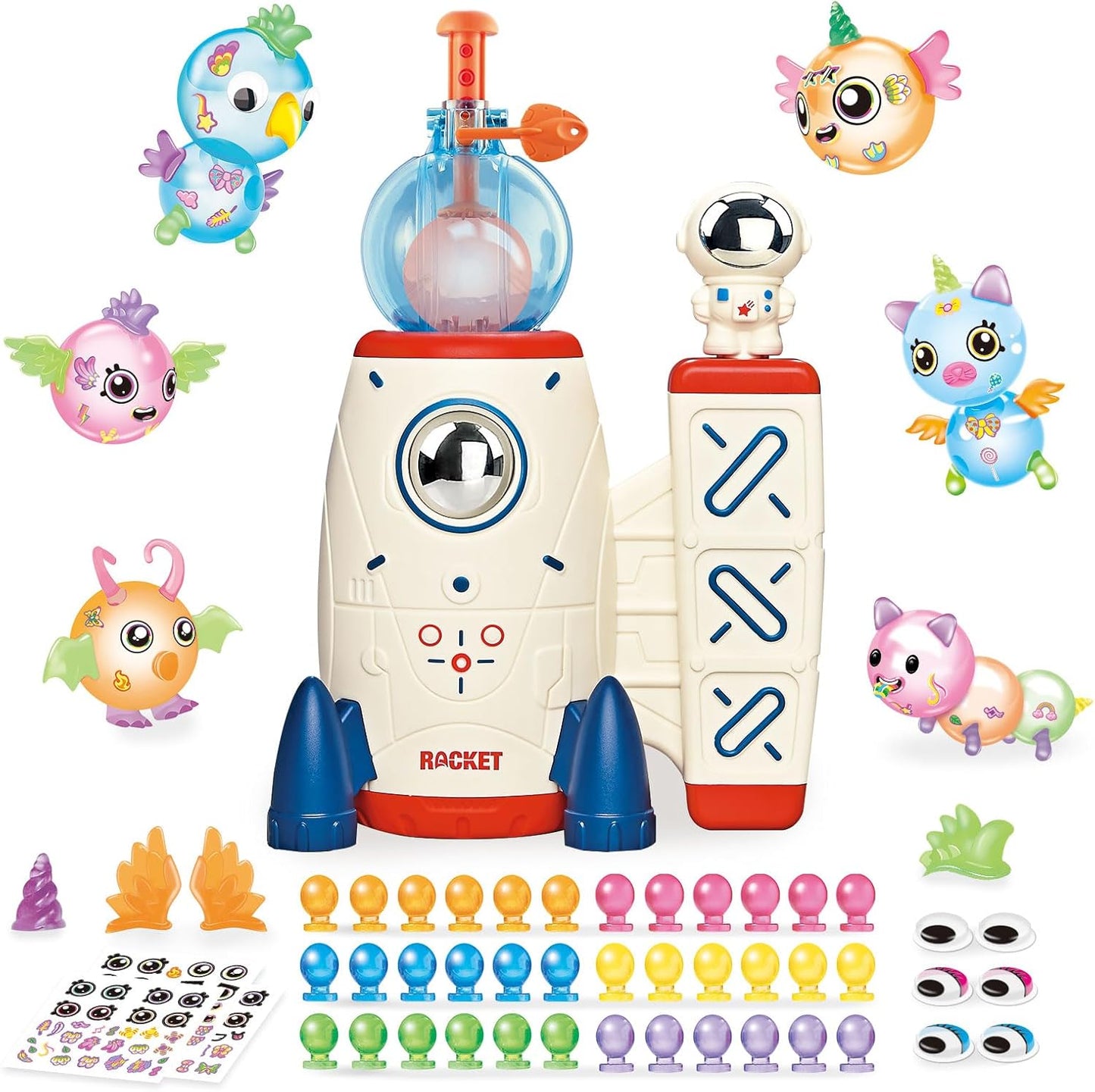 195pcs Space Rocket DIY Balloons Kit for Kids Creative Fun