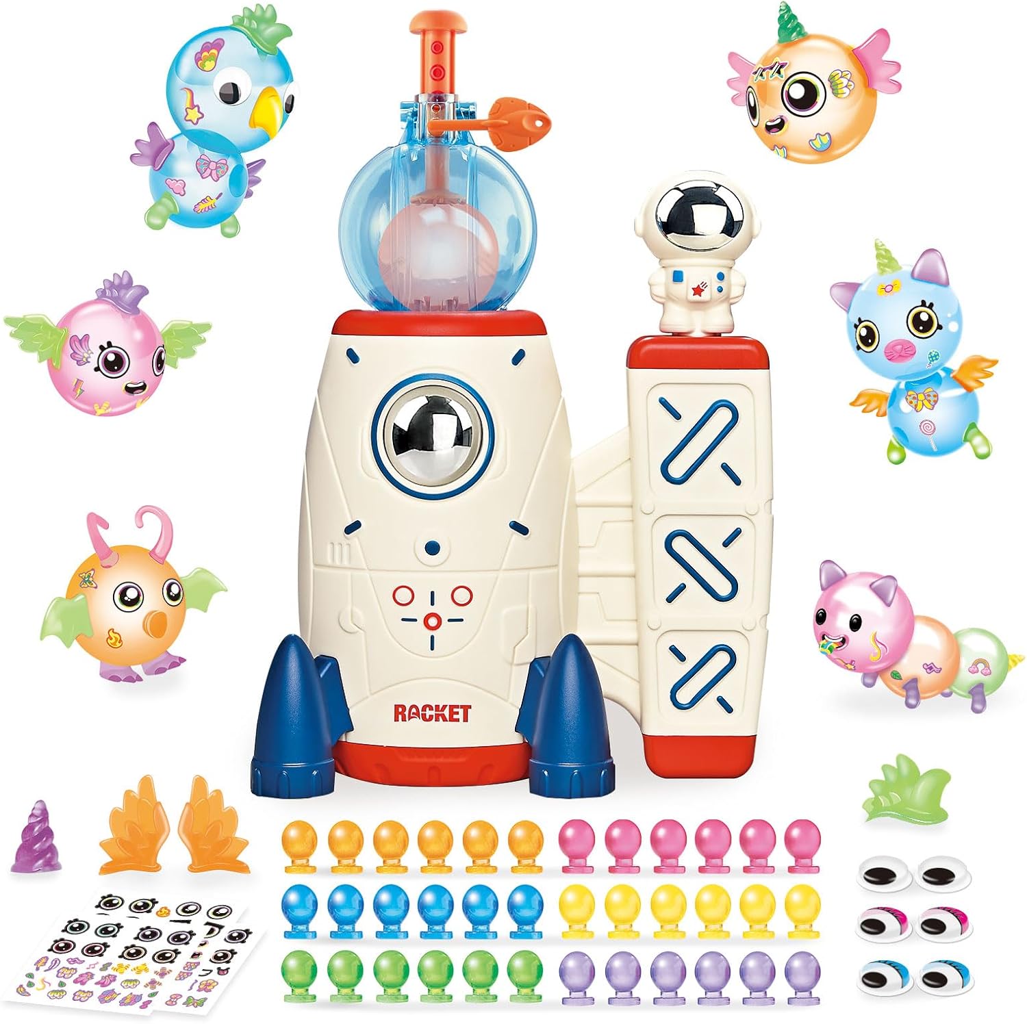 195pcs Space Rocket DIY Balloons Kit for Kids Creative Fun