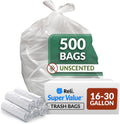 16-25 Gallon Trash Bags 500 Count Clear Mega Pack - Value and Strength