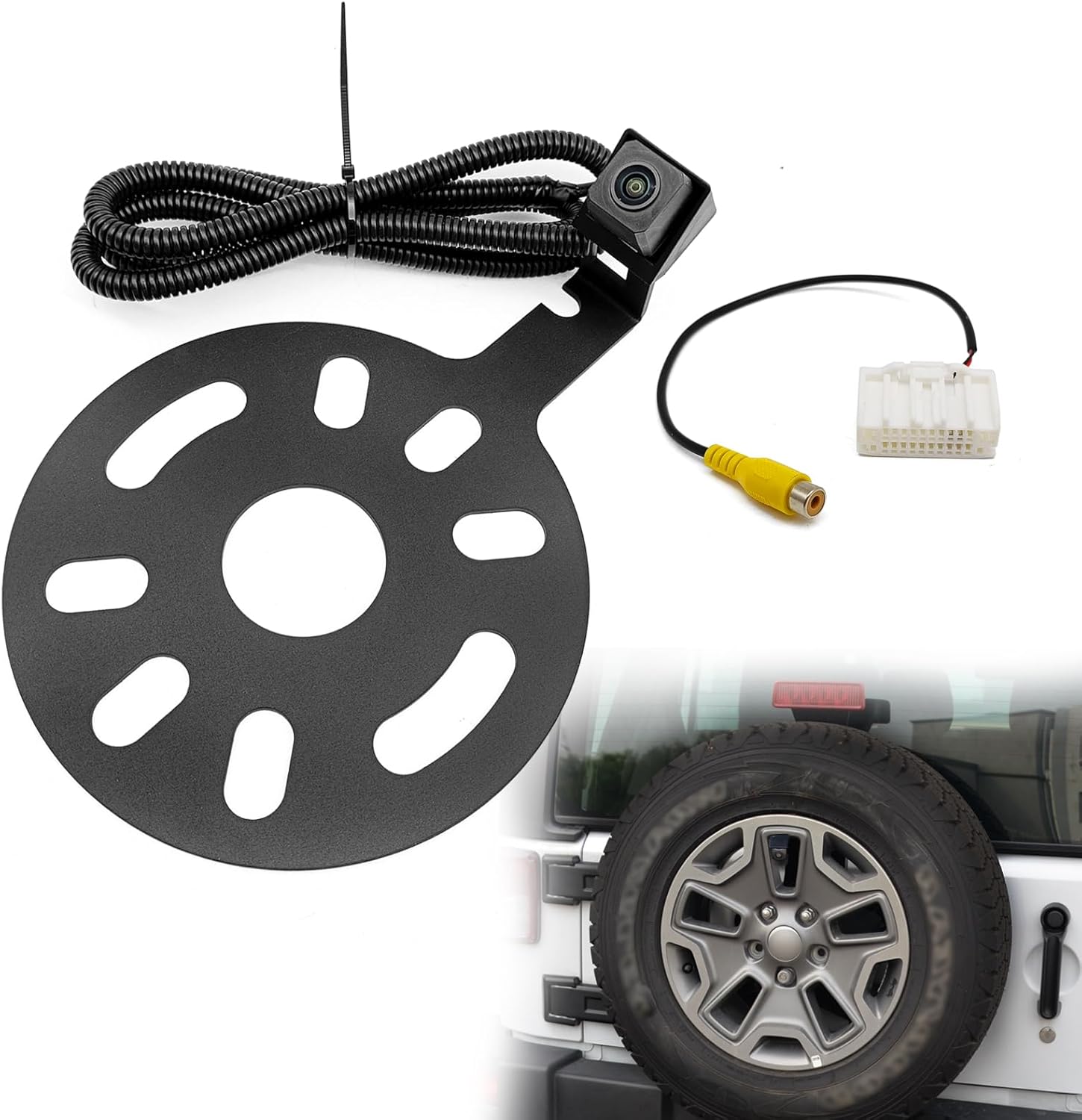 Spare Tire Backup Camera for Jeep Wrangler 2007-2018 Models