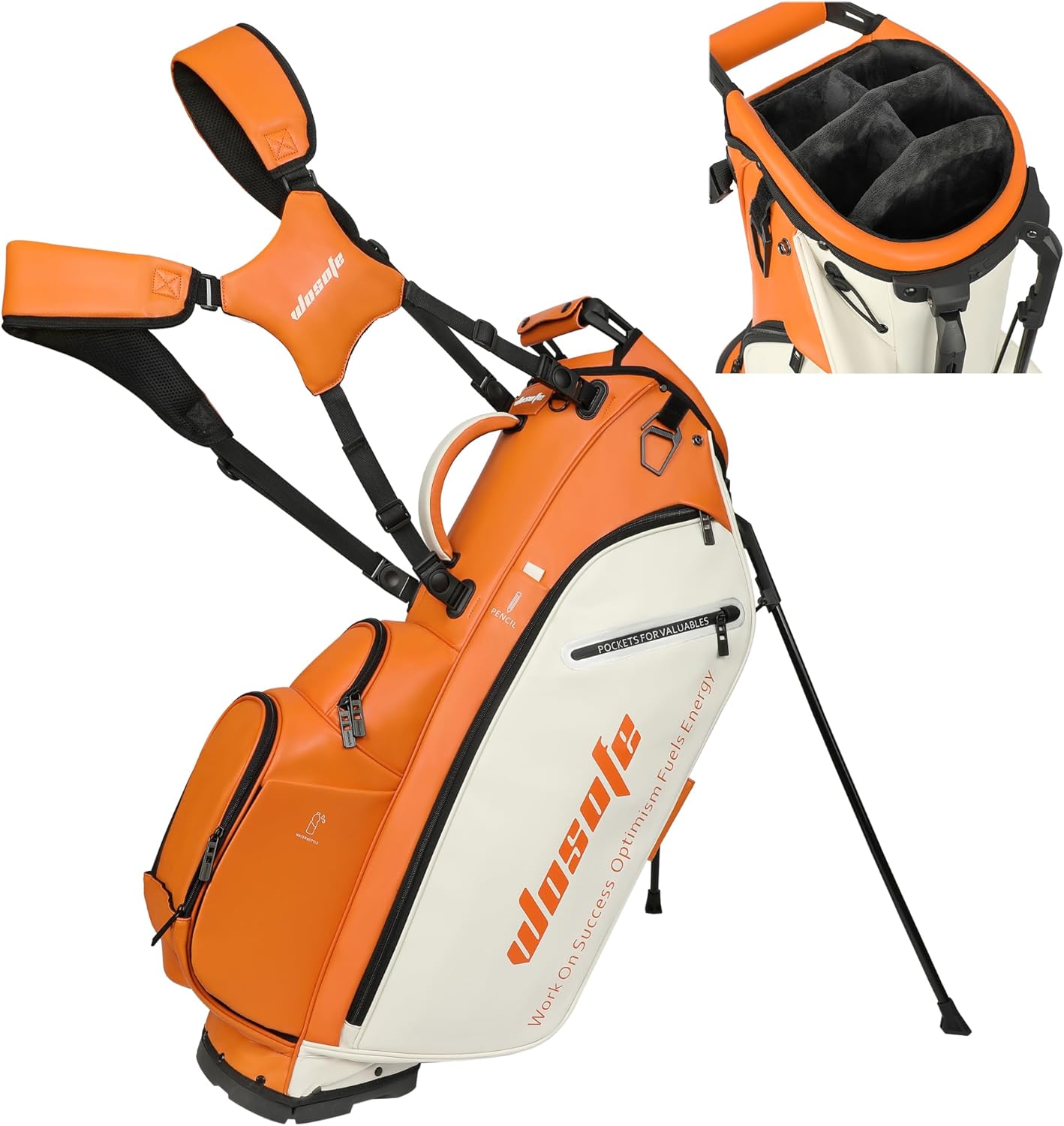 Golf Club Stand Bag with 14-Way Dividers and Waterproof Design
