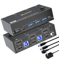 8K HDMI KVM Switch 2 Monitors 2 Computers - Dual Monitor KVM Switch