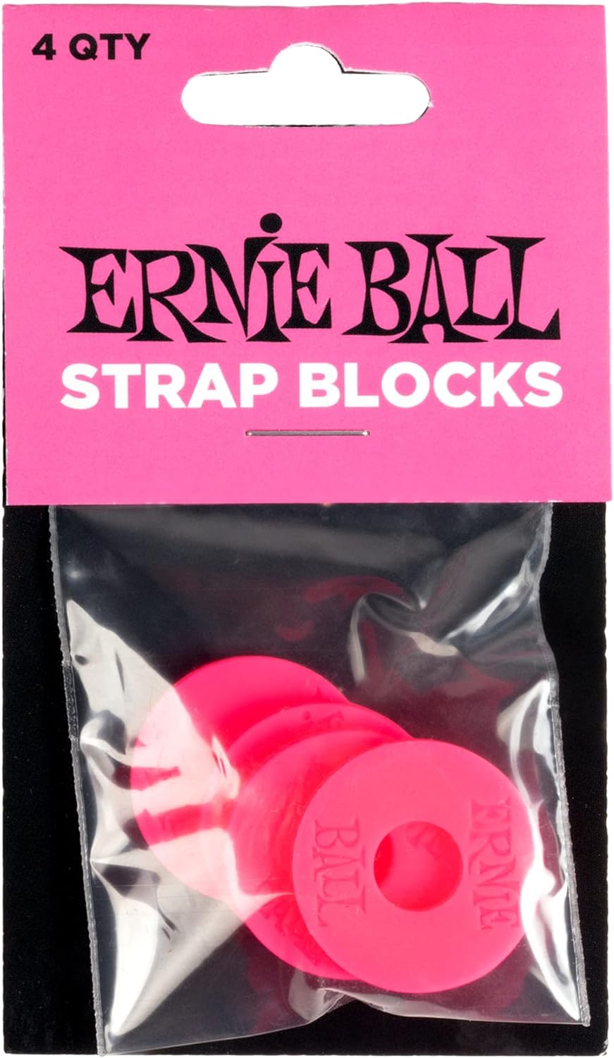 Secure Your Guitar in Style with Pink Ernie Ball Strap Blocks!