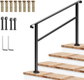 VIVOSUN Outdoor Handrail for 1-4 Steps, Durable Wrought Iron