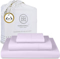 Egyptian Cotton Twin XL Sheet Set - Soft 400 TC Sateen Lilac