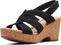 Clarks Womens Giselle Beach Sandals - Comfortable Cork Wedge