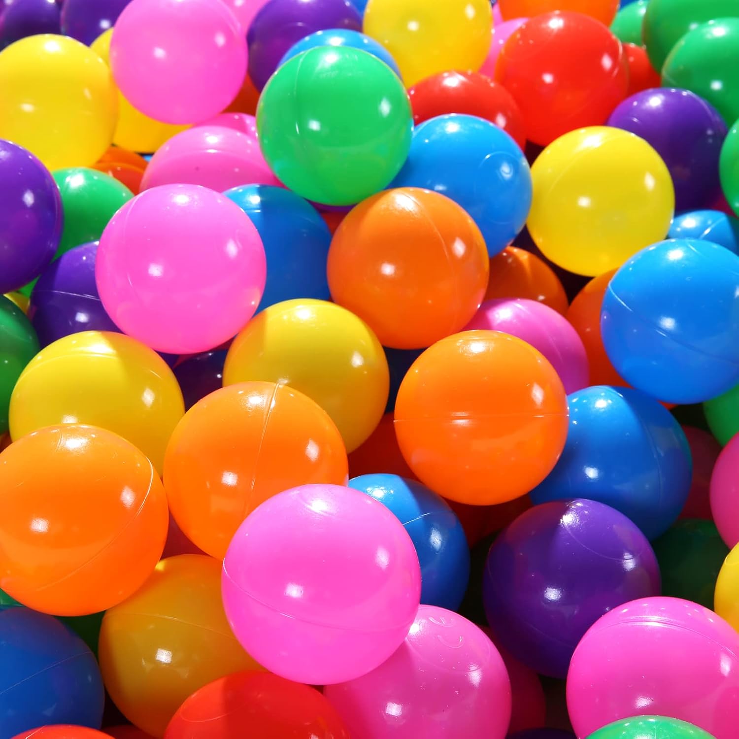 100pc 2.2 Phthalate-Free Plastic Balls Set for Toddlers by GUESVOT