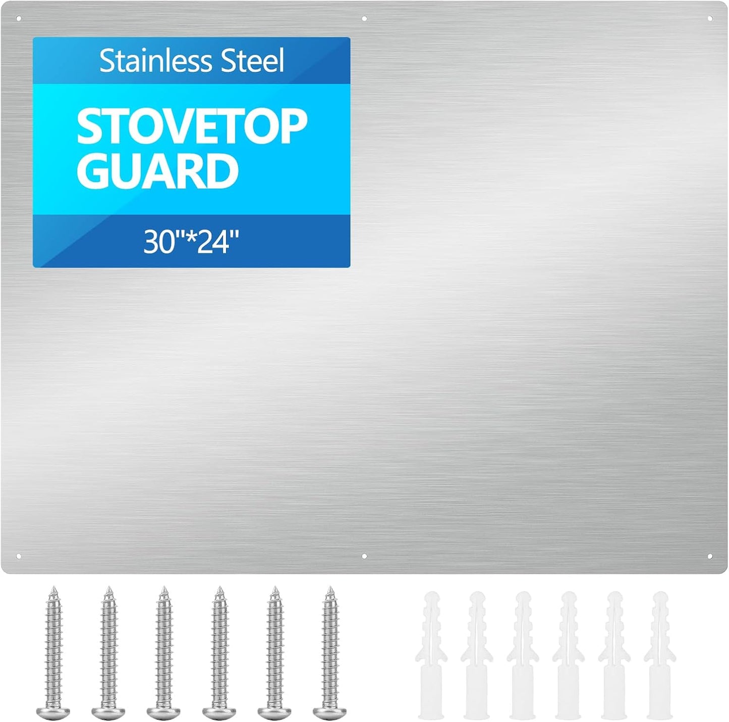 30 x 24 Stainless Steel Backsplash for Range Hoods - Easy Install