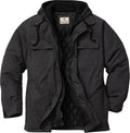 Maplewood Hooded Shirt Jacket for Men - Quilted Cotton Flannel