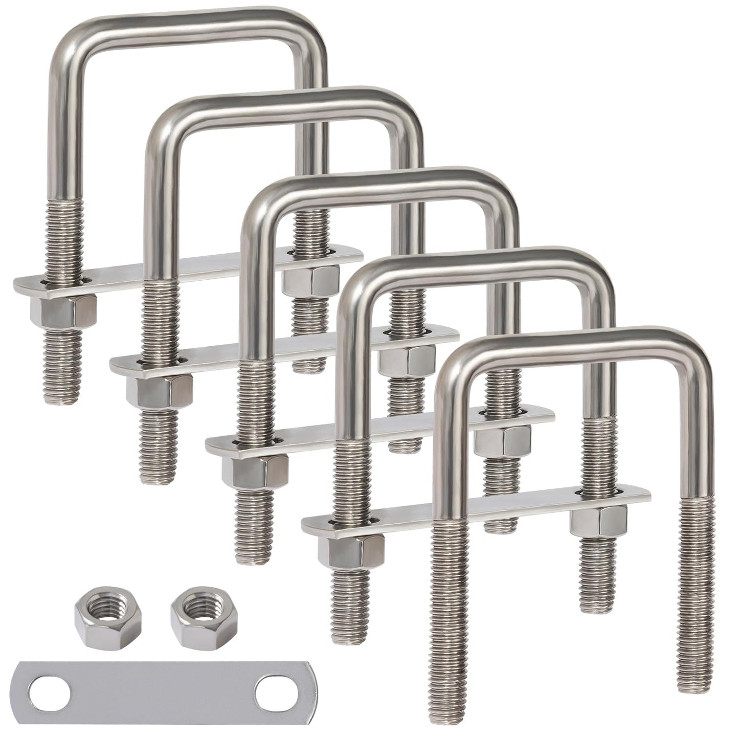 LIONMAX U Bolts 5 Pack for Automotive and Marine Applications