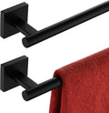 KOKOSIRI Matte Black 24 in Towel Rails 2-Pack - Rustproof Stainless