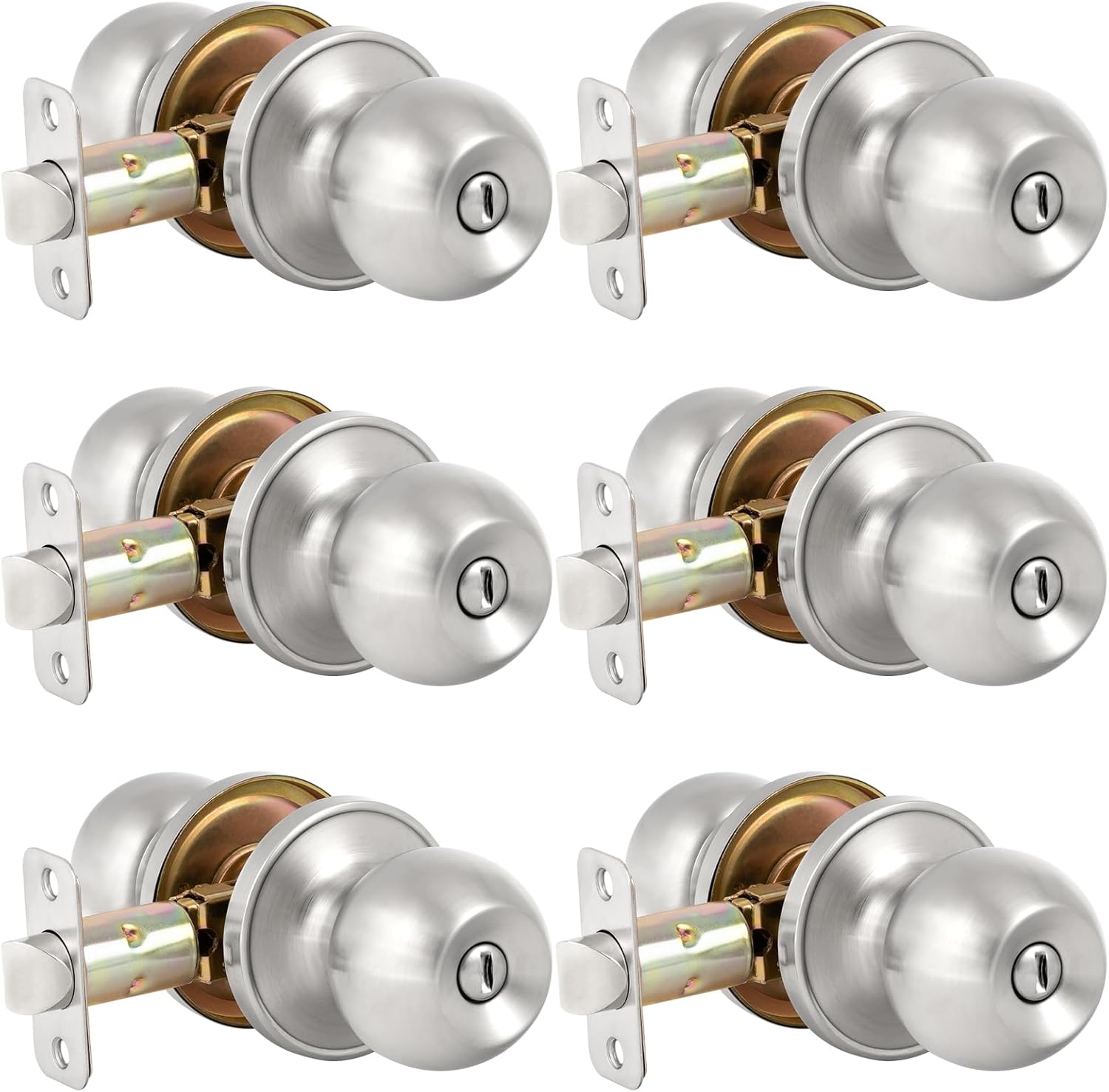 HOSOM Privacy Door Knob with Lock for Bedroom and Bathroom