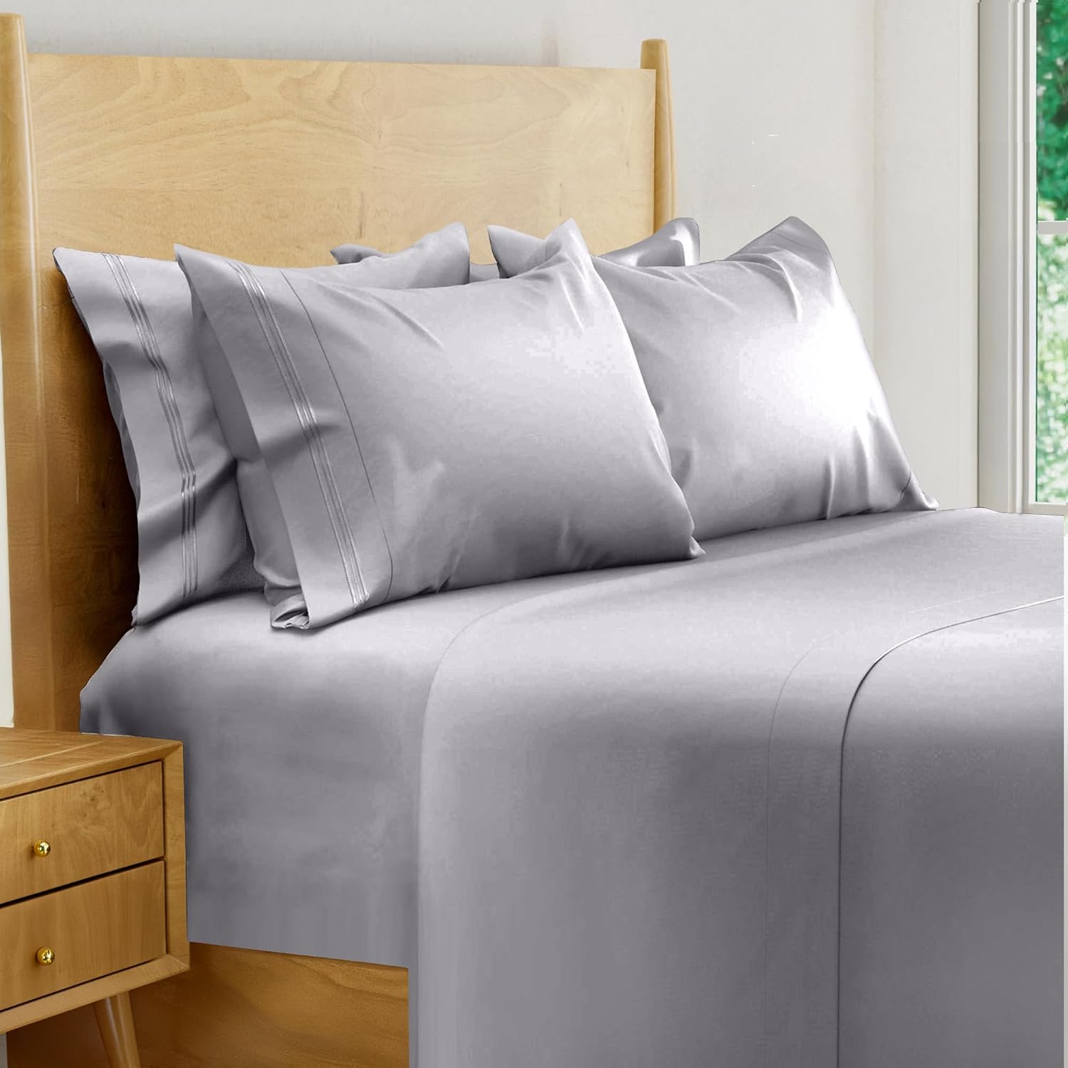 BAMPURE Luxury Series King Sheet Set - 100% Viscose Bamboo