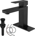 Black Faucet Bathroom Stainless Steel Matte Black Single Hole Faucet