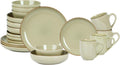 HomeVSS 20-Piece Dinnerware Set for 4 - Shiny Glaze Beige Speckle