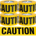 Yellow Caution Tape 4 Pack 3in x 1000 ft - Durable Safety Barricade