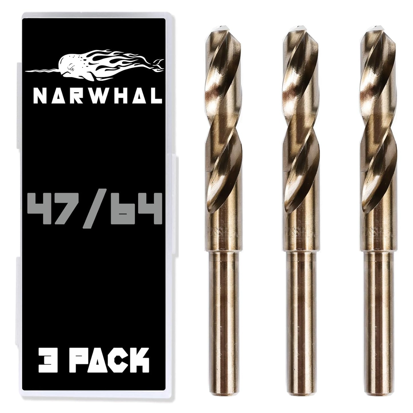 47/64 Cobalt Drill Bits - Perfect for Metal and Steel Projects