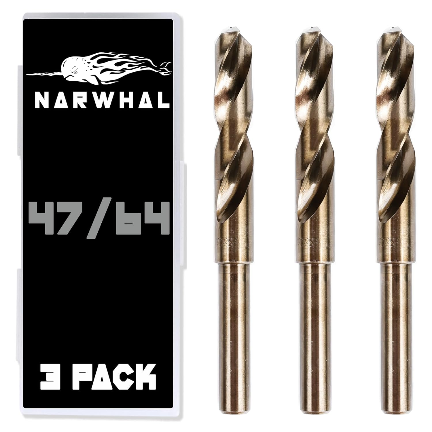 47/64 Cobalt Drill Bits - Perfect for Metal and Steel Projects