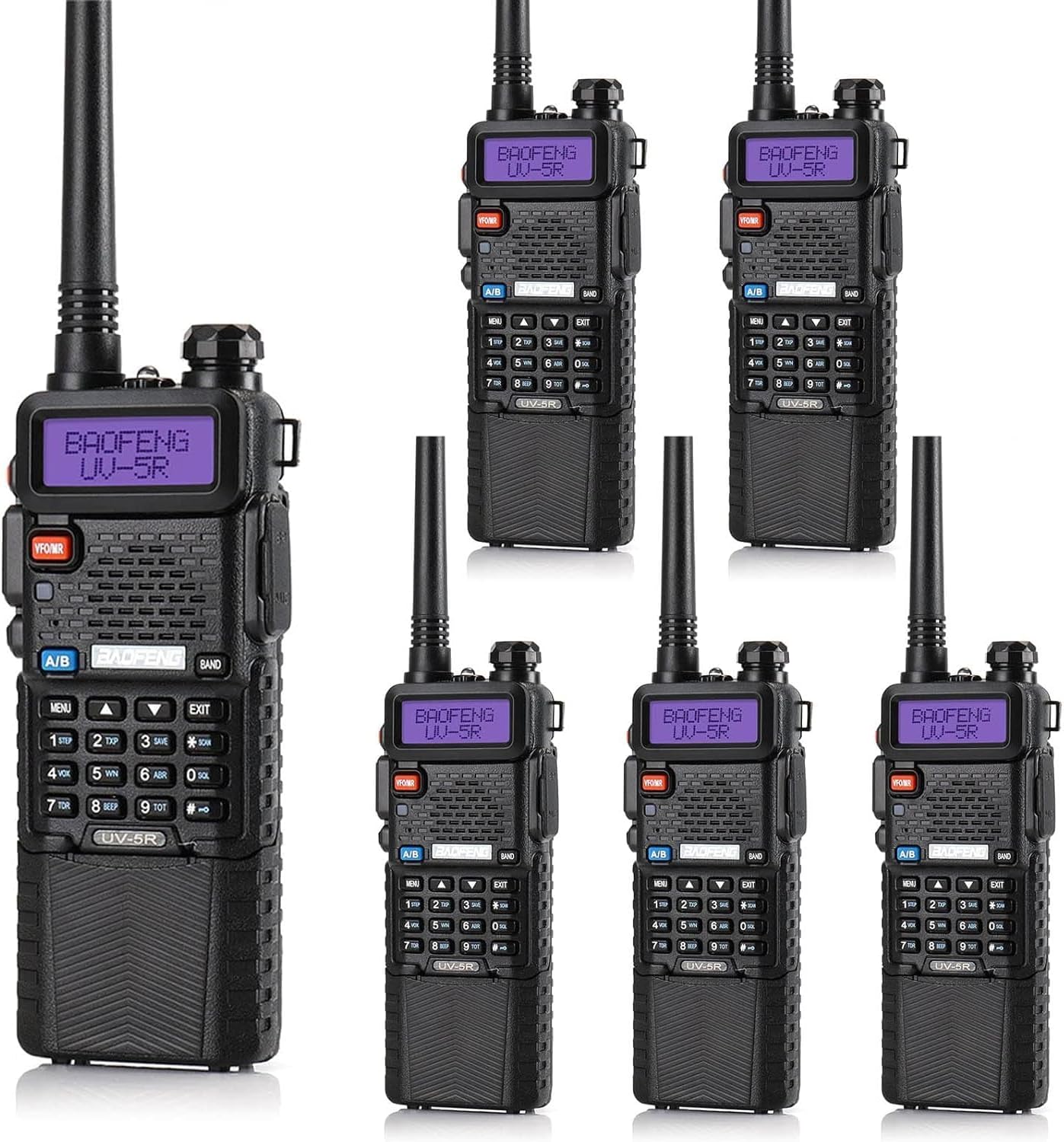 Baofeng UV-5R Dual Band Two Way Radio Pack of 6 for Adventures