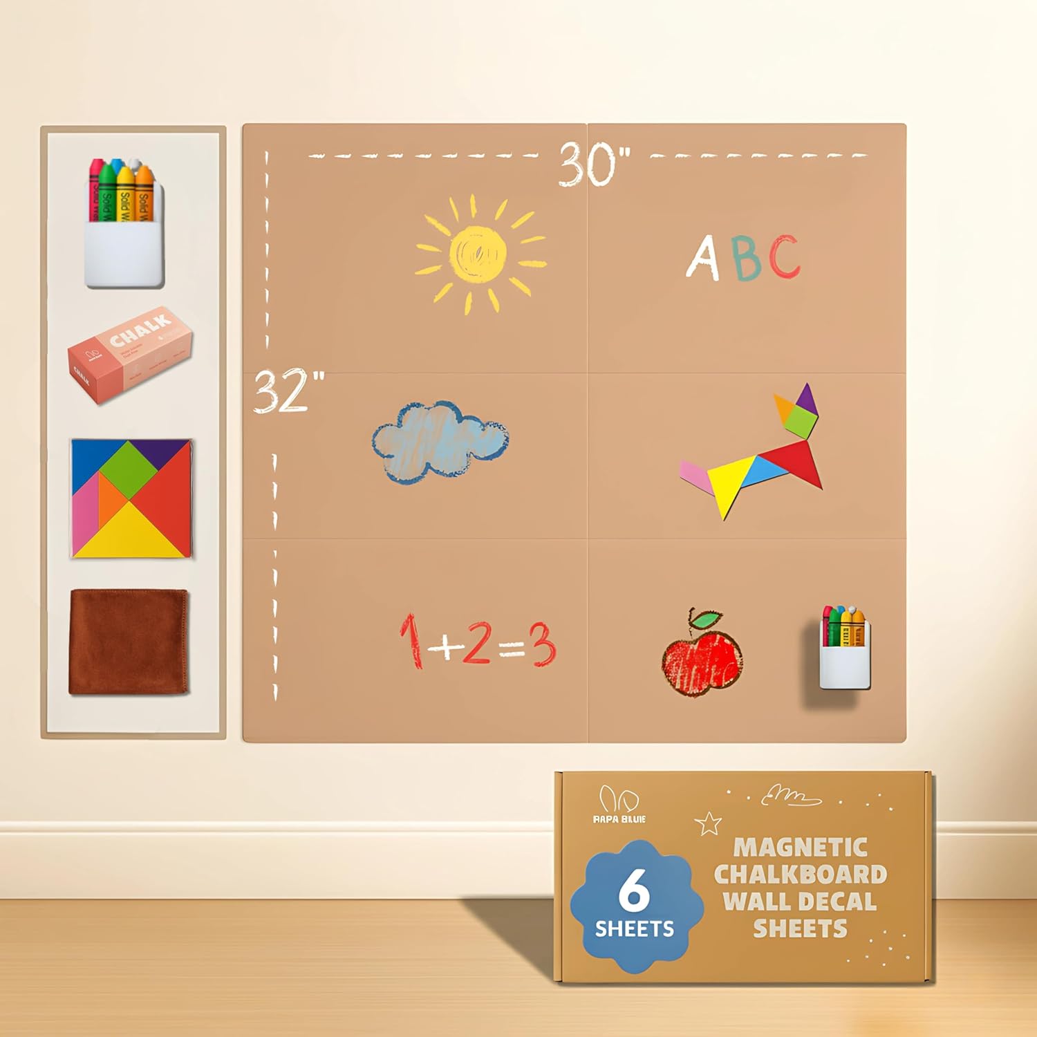 Magnetic Chalkboard Wall Decal for Kids - Fun Learning Tool