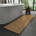 Bath Mat Rug Non Slip Quick Dry 17x59 - Thin Absorbent Camel