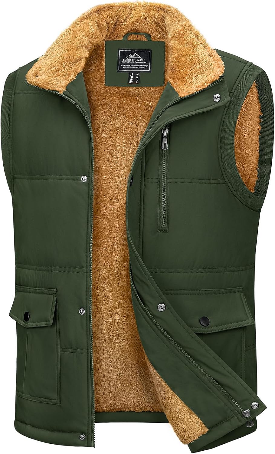 MAGCOMSEN Mens Winter Vests: Warm Fleece Lined Puffer Vest