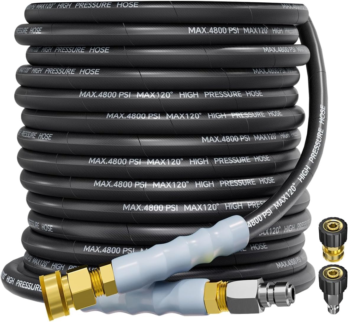 3/8in 4800PSI Pressure Washer Hose 50FT for Hot/Cold Water