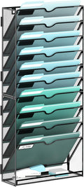 SUPEASY 11-Tier Wall File Organizer - Space-Saving Office Rack