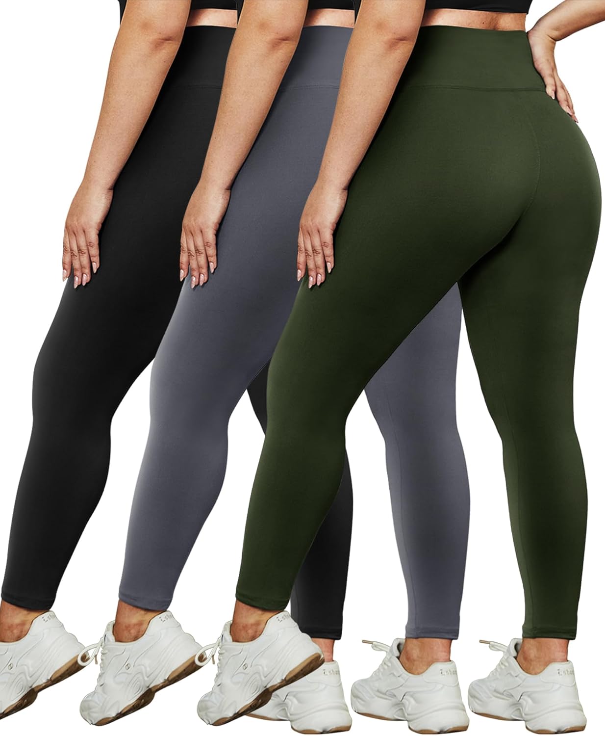Plus Size High Waist Leggings for Women - Soft Stretchy Pants