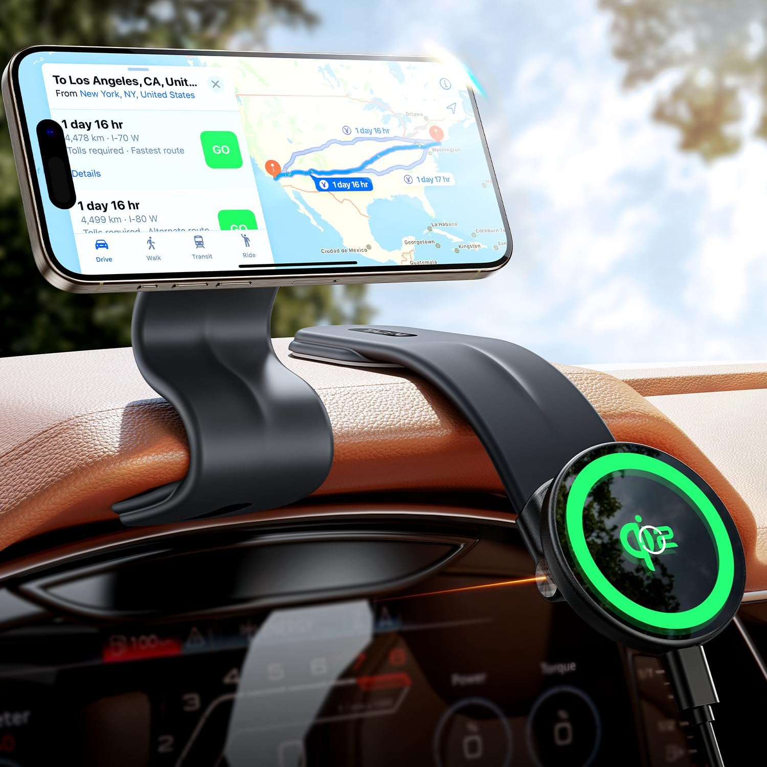 15W Super Fast Charge Magnetic Car Phone Holder by TAZENI